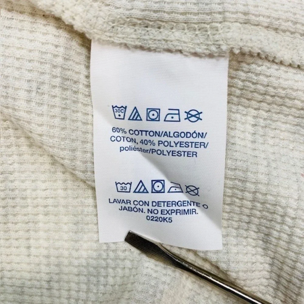 Polo Ralph Lauren Mens Oatmeal Heather Waffle Knit Thermal Sleep Shirt Medium